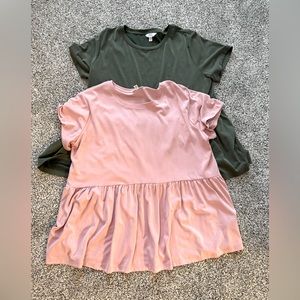 Time and Tru tops. Size XL. Pink does have a snag.